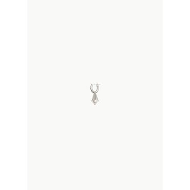샵아모멘토 시몬로샤 25FW Single Encased Pearl Flower Hoop Earring, Pearl