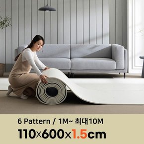 15T PVC 층간소음방지 롤 매트 폭110cm x 6m