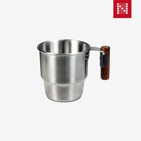 우드 핸들 머그컵 280ml 등산 휴대용 캠핑 머그 텀블러 N-8426