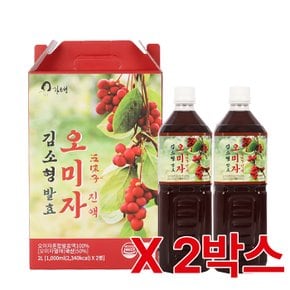 김소형 발효 오미자진액 1,000ml x 2병 2박스