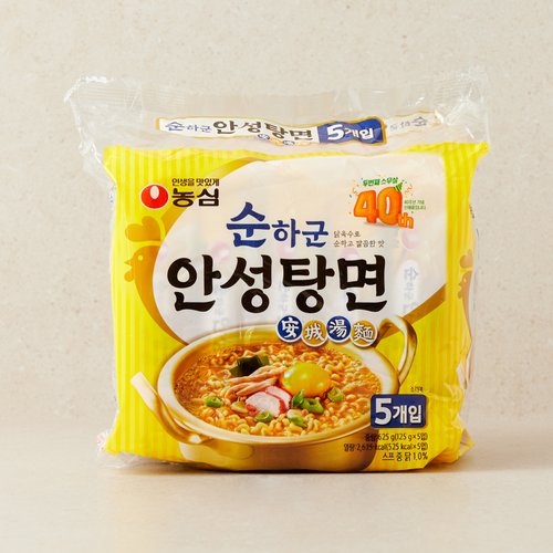 농심 순하군 안성탕면 125g*5개