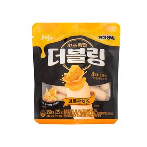 진주햄 천하장사 더블링 치즈소시지 4종(콰트로 뿌링 콘앤스윗치즈 청양마요) 250g 1세트