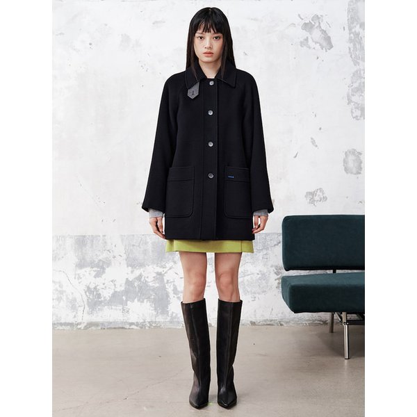 Cocoon Fit Midi Coat  Navy (KE5X30M11R)