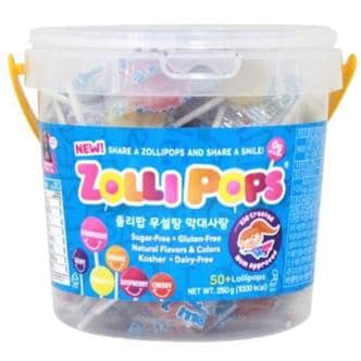  졸리팝 무설탕 막대사탕 250g (50개입)