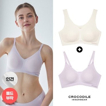감탄브라 [크로커다일] 라이크라인견쉘론 V넥 스트랩 감탄브라 1+1 택1