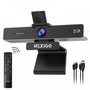 NexiGo Zoom N950P 4K Starvis 5X Pro Zoom Skype Teams 인증, 줌 가능 웹캠 리모컨 및