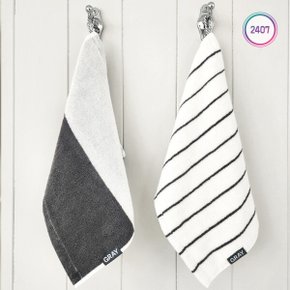 스트라이프 수건 그레이 모달 코마사 주방 핸드 고리 타올 70g 탄소발자국을 줄이는 지구를 생각하는 타월