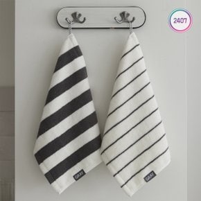 스트라이프 수건 그레이 모달 코마사 주방 핸드 고리 타올 70g 탄소발자국을 줄이는 지구를 생각하는 타월