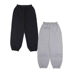 [2PACK] 기모 릴렉스 조거팬츠 + 기모 라인로고자수 조거팬츠