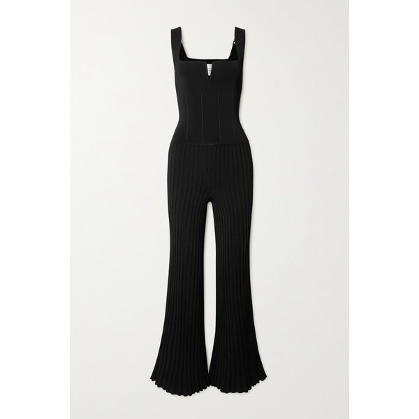 갈반 Atalanta Ribbed-knit Jumpsuit 블랙 24772899113333132