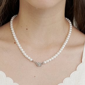 N406  rose pearl necklace