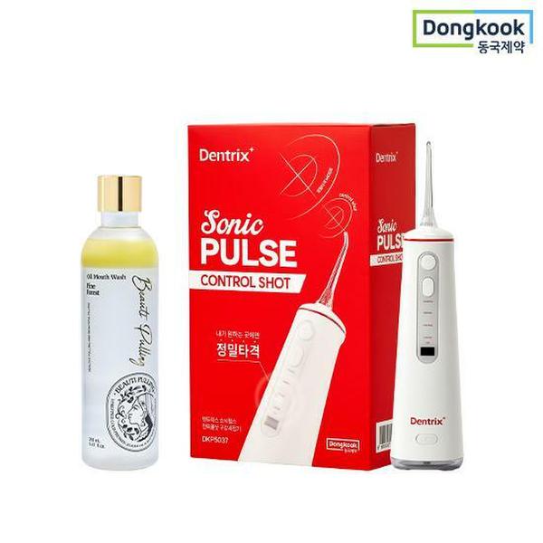 동국제약 뷰티풀링 오일가글 280ml 1개 + 덴트릭스 컨트롤샷 구강세정기 (민트/파인/루이보스)