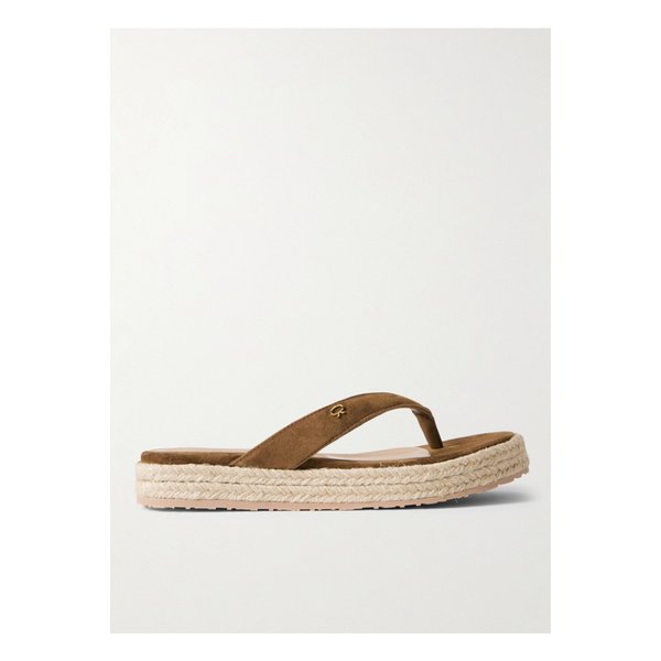 앰벨리쉬드 스웨이드 플랫폼 에스파드리유 플립플랍 1647597357846080