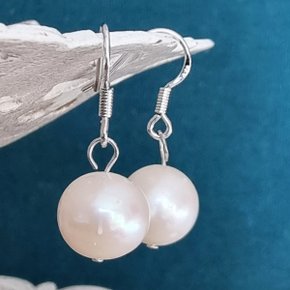 5mm 담수 진주 귀걸이 스프링 후크 실버925 버니쉬 펄_P319182908