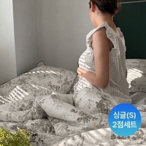 [다니홈 PICK]에버우드 60수 고밀도 면 차렵이불세트 S (이불+베개커버)