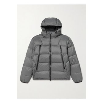  프리즘웍스 알타비아 퀼팅 나일론 후드 다운 재킷 그레이 46376663162897617