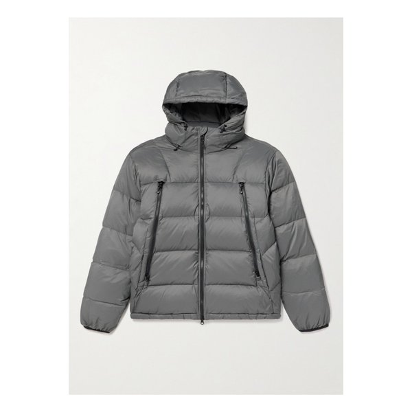 프리즘웍스 알타비아 퀼팅 나일론 후드 다운 재킷 그레이 46376663162897617