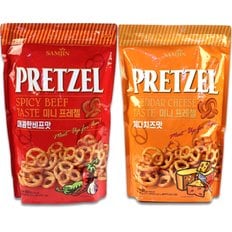  삼진 미니 프레첼 800gx2개 매콤한 비프맛 + 체다치즈맛