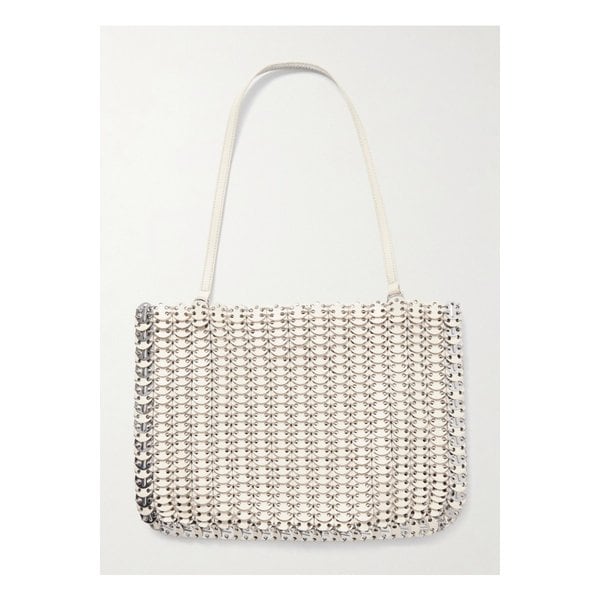 리버서블 체인메일 장식 가죽 숄더 백 실버 46376663162926344