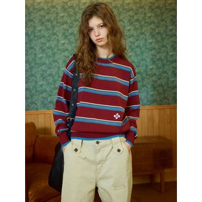 VINTAGE STRIPE KNIT / wine