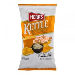 Herr`s  Kettle  요리  체다  양  고추냉이  감자  칩,  8온스.