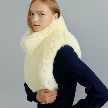 몰리올리 FLO fur dicky muffler [pear sorbet]