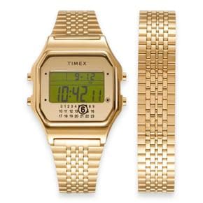 MM6 Timex 타이맥스 T80 기프트 세트 스테인리스 스틸 골드 시계