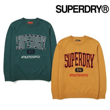 SUPERDRY 바시티 라운드 니트(SDUSWFO06)