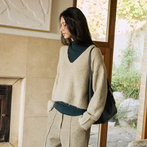 Cloudy V-Neck Knit Pullover KK5WP8090_91