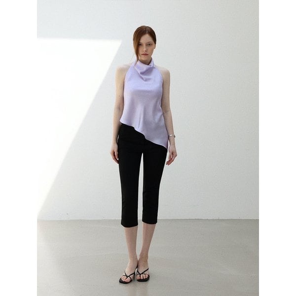 Glow satin halter top - LAVENDER MIST