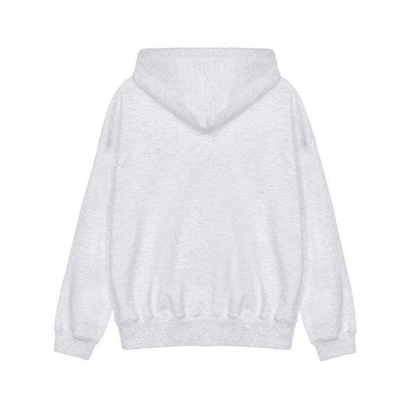 BUTTERFLY EMBROIDERY HOODIE_MELANGE SILVER