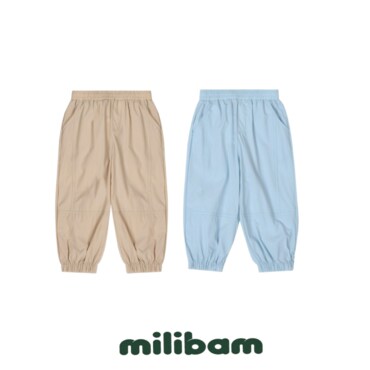 밀리밤 얇은 화섬 조거바지 MLTC25461