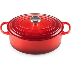 일본 르쿠르제 후라이팬0108 Le Creuset Cast Enameled Pot Signature Cocotte Oval 9.8 inches