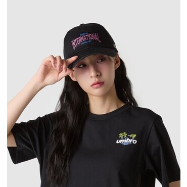 엄브로 남녀공용 피그먼트 다잉 그래픽캡 UQ223CCP57BLK