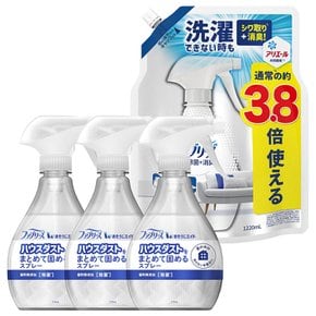 일본 페브리즈 무향 먼지 섬유탈취제 패브릭 스프레이 370ml 3개 플러스 리필 1220ml