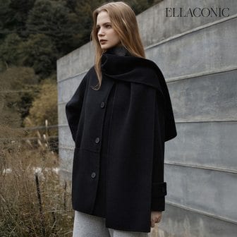 ELLACONIC [런칭가159,000원→3만원 인하] 엘라코닉  핸드메이드 케이프+숄 코트