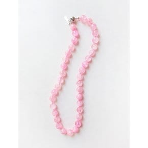 Pink Lemonade Gem Knot Necklace / 10mm