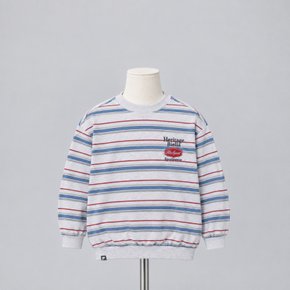 휠라 키즈 스트라이프 맨투맨 BLUE FK263PO07B001 457