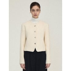 tweed wool jacket_ivory