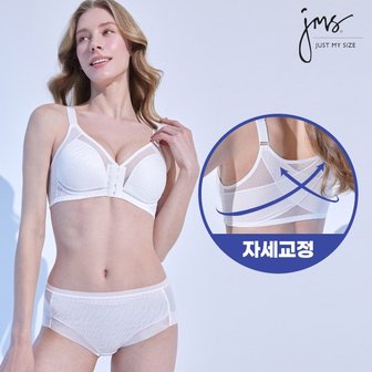 저스트마이사이즈 밸런스 핏 프론트훅 브라+팬티 화이트 JMW3N15 T_P349518507