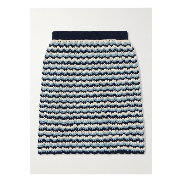에스코비도 나플로 크로셰 코튼 미니 스커트 네이비 1647597351117743