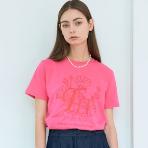 FLOWER LOGO TSHIRT PINK