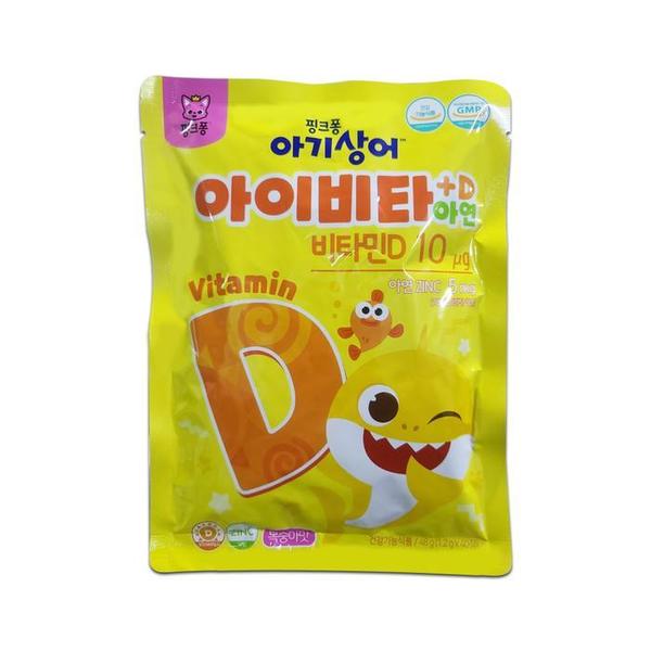 핑크퐁 아기상어 아이비타 D 아연 40정 어린이 유치원 캔디 사탕 간식 키즈 선물 (S36292347)