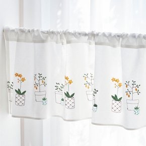 스프링가든 자수 바란스 커튼 (가로170 x 세로35cm)