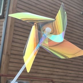 20cm 홀로그램 바람개비 만들기 스피너 화단 장식