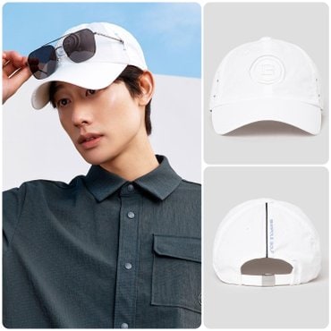 빈폴골프 SS25 남성 나일론 볼캡 - 화이트 (BE538BB041)