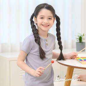 소프트터치 그레이 단추 실내복 상하세트