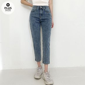 밴딩스판 세미 배기핏 데님 팬츠_P322080777