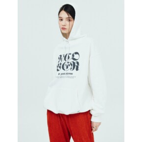 ROMAN TYPO HOODIE-WHITE