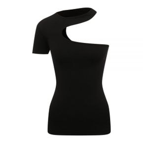 헬무트 랭 Cutout Top (L01HW502 001) (컷아웃 티셔츠)